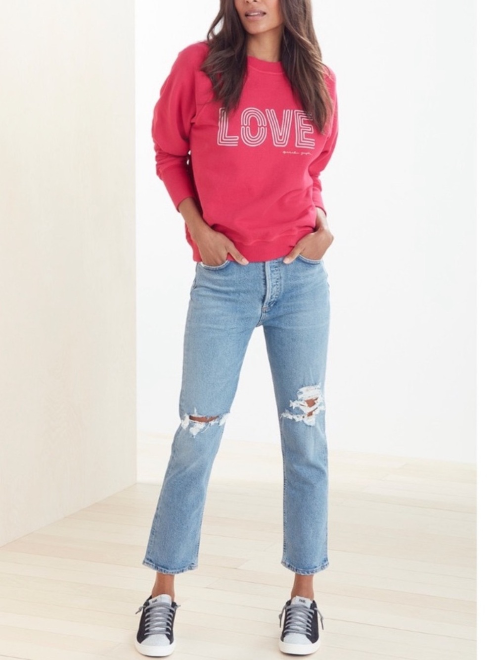 SPIRITUAL GANGSTER | Love Bridget Raglan Crewneck Pullover Sweatshirt Sweater